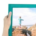 thumbnail image 1 of ArtToFrames 7" x 15" Aqua Picture Frame, 7x15 inch Green Wood Poster Frame (WOM-4428), 1 of 8