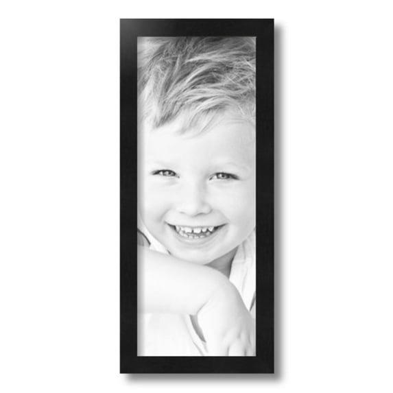 ArtToFrames 7" x 18" Black Picture Frame, 7x18 inch Black Wood Poster Frame (WOM-5139)