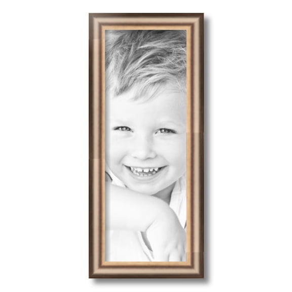 ArtToFrames 7" x 19" Anique Silver Picture Frame, 7x19 inch Silver Wood Poster Frame (WOM-4964)
