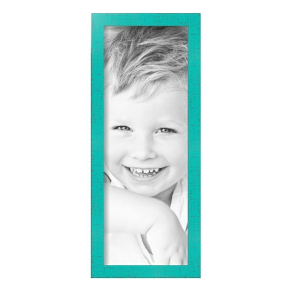 ArtToFrames 7" x 19" Aqua Picture Frame, 7x19 inch Green Wood Poster Frame (WOM-5186), Pack