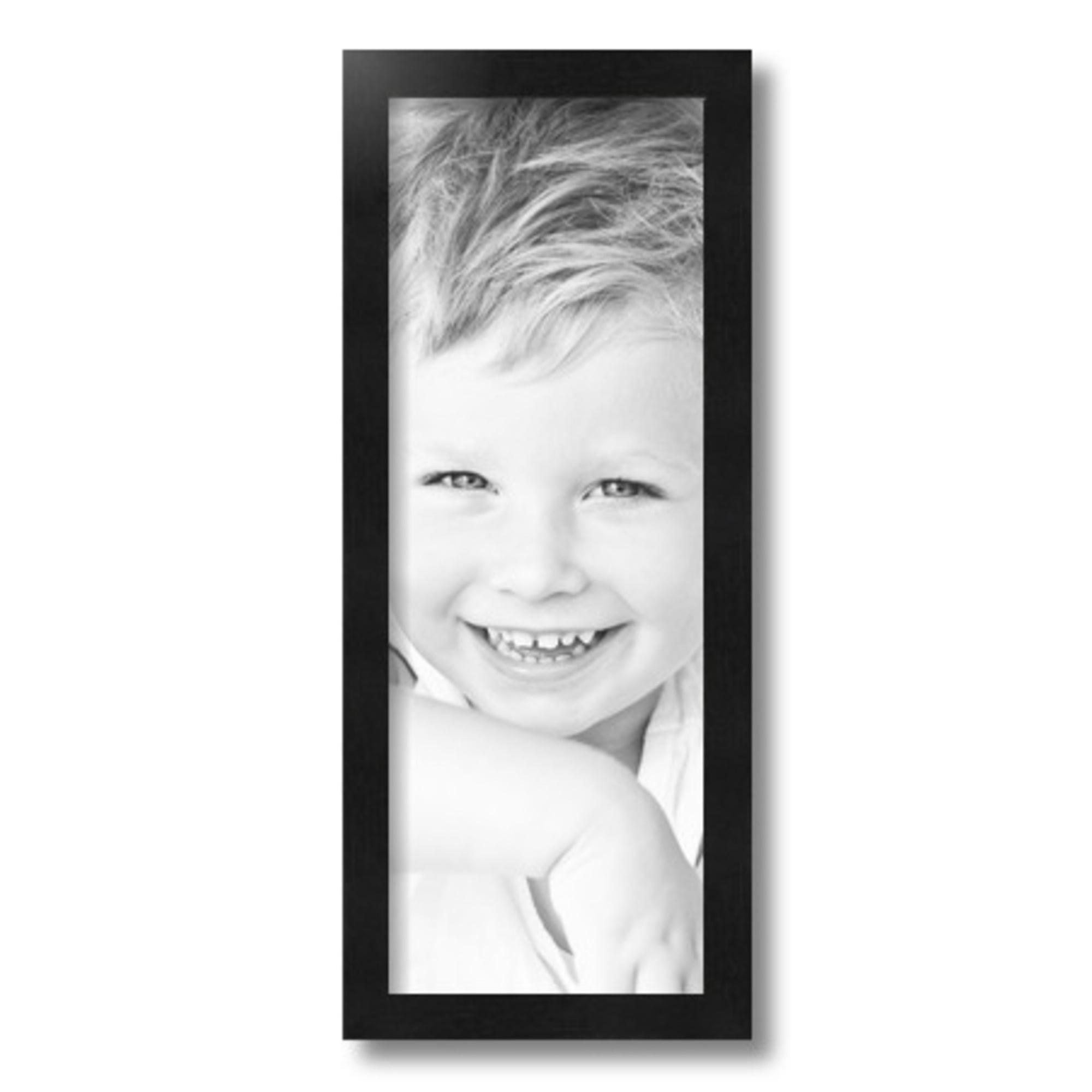 ArtToFrames 7" x 19" Black Picture Frame, 7x19 inch Black Wood Poster ...