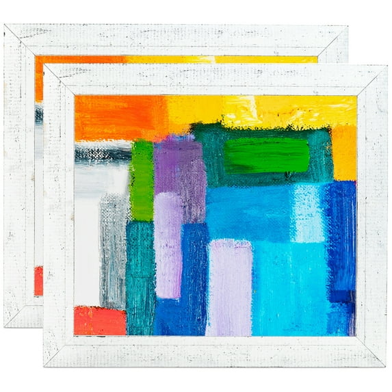 ArtToFrames 7" x 19" White Picture Frame, 7x19 inch White Wood Poster Frame (WOM-4598), 2 Pack