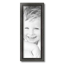 ArtToFrames 7" x 20" Antique Black Picture Frame, 7x20 inch Black Wood Poster Frame (WOM-5106)