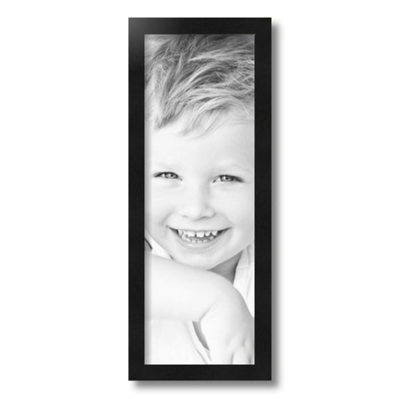 ArtToFrames 7" x 20" Black Picture Frame, 7x20 inch Black Wood Poster Frame (WOM-5139)