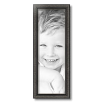 ArtToFrames 7" x 21" Antique Black Picture Frame, 7x21 inch Black Wood Poster Frame (WOM-5106)