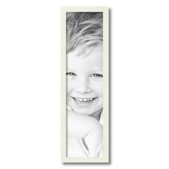 ArtToFrames 7" x 26" White Picture Frame, 7x26 inch White Wood Poster Frame (WOM-5138)