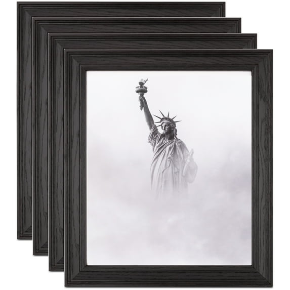 ArtToFrames 7" x 27" Colonial Onyx Picture Frame, 7x27 inch Black MDF Poster Frame (WOM-4386), 4 Pack