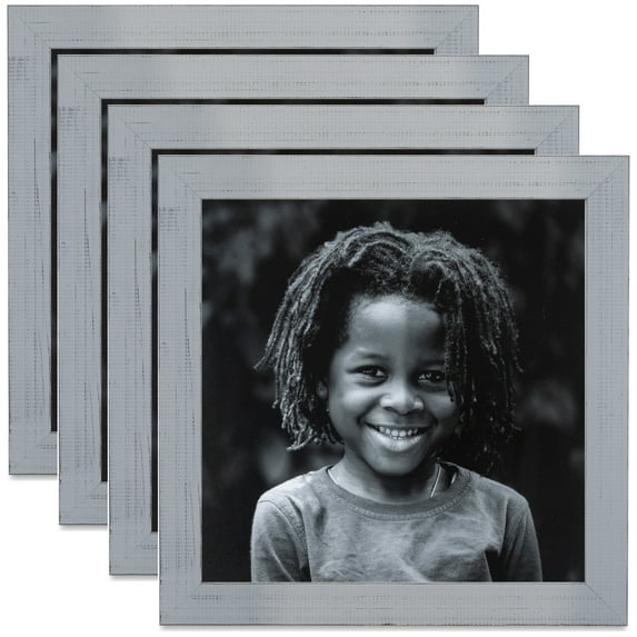 ArtToFrames 7" x 29" Grey Picture Frame, 7x29 inch Gray Wood Poster Frame (WOM-4594), 4 Pack