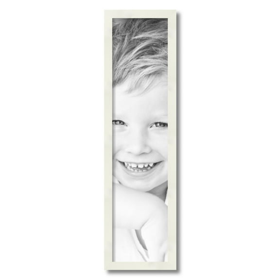 ArtToFrames 7" x 29" White Picture Frame, 7x29 inch White Wood Poster Frame (WOM-5140)