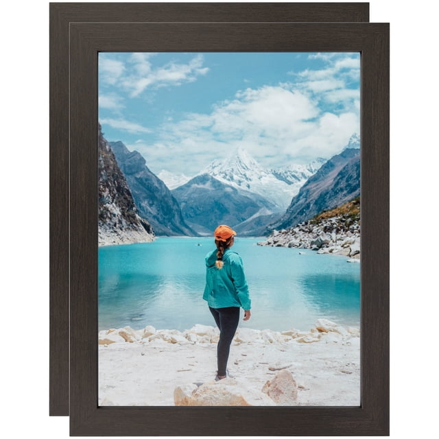 ArtToFrames 7" x 31" Coffee Picture Frame, 7x31 inch Brown MDF Poster Frame (WOM-3913), 2 Pack