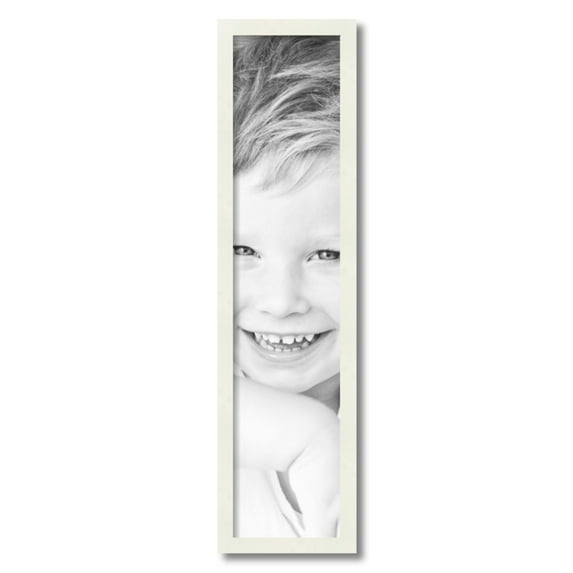 ArtToFrames 7" x 31" White Picture Frame, 7x31 inch White Wood Poster Frame (WOM-5138)
