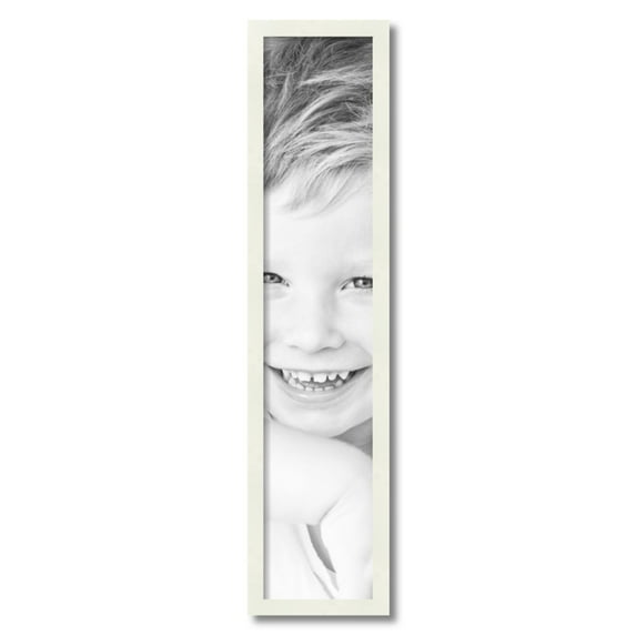 ArtToFrames 7" x 34" White Picture Frame, 7x34 inch White Wood Poster Frame (WOM-5138)