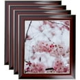 thumbnail image 1 of ArtToFrames 7" x 36" Matte Mahogany with Gold Accent Diploma Picture Frame, 7x36 inch Brown Wood Poster Frame (WOM-5109), 4 Pack, 1 of 6