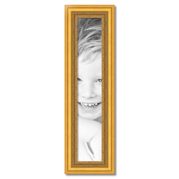 ArtToFrames 7" x 39" Traditional (real) Gold Leaf Picture Frame, 7x39 inch Gold Wood Poster Frame (WOM-4528)