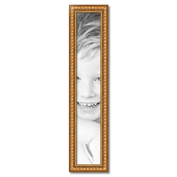 ArtToFrames 7" x 42" Gold Picture Frame, 7x42 inch Gold Wood Poster Frame (WOM-4293)