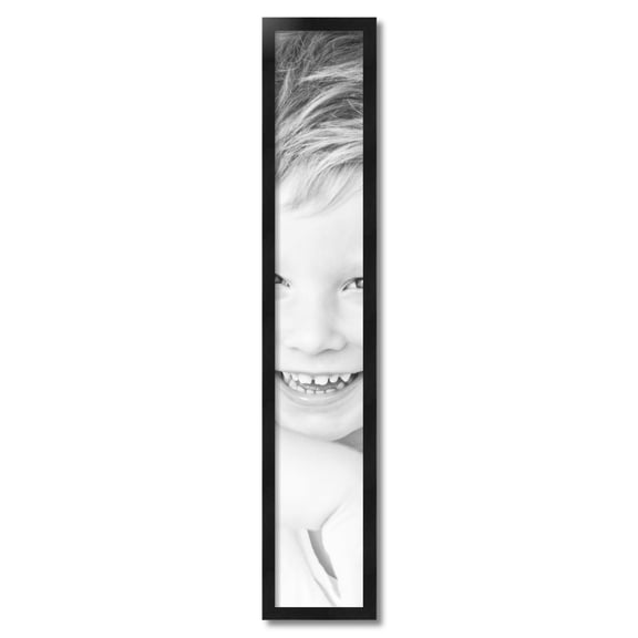 ArtToFrames 7" x 43" Black Picture Frame, 7x43 inch Black Wood Poster Frame (WOM-5141)