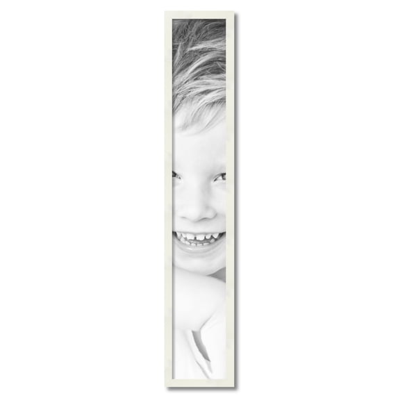 ArtToFrames 7" x 44" White Picture Frame, 7x44 inch White Wood Poster Frame (WOM-5140)