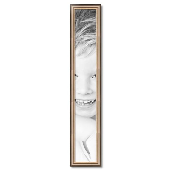 ArtToFrames 7" x 46" Anique Silver Picture Frame, 7x46 inch Silver Wood Poster Frame (WOM-4964)