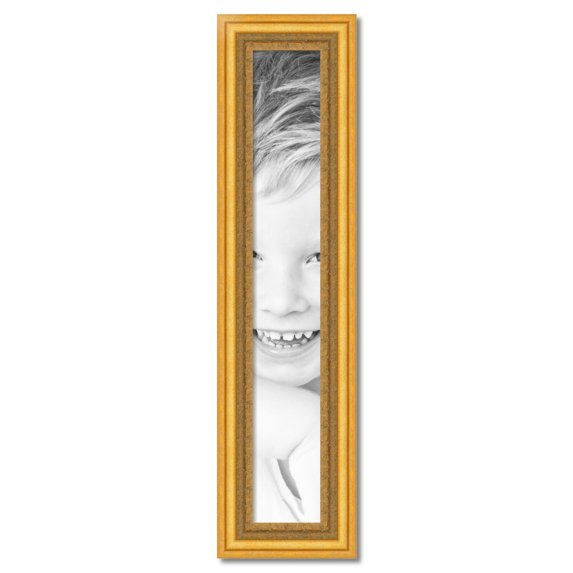 ArtToFrames 7" x 46" Traditional (real) Gold Leaf Picture Frame, 7x46 inch Gold Wood Poster Frame (WOM-4528)