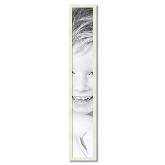 ArtToFrames 7" x 46" White Picture Frame, 7x46 inch White Wood Poster Frame (WOM-5140)