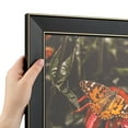 thumbnail image 1 of ArtToFrames 7" x 47" Honors Black with Gold Picture Frame, 7x47 inch Black Wood Poster Frame (WOM-5158), 1 of 7