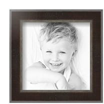 ArtToFrames 7" x 7" Dark Mahogany Silver Picture Frame, 7x7 inch Multi Wood Poster Frame (WOM-5024),  Pack