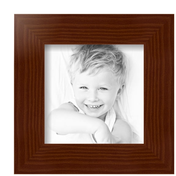 ArtToFrames 7" x 7" Honey Stain Picture Frame, 7x7 inch Brown Wood Poster Frame (WOM-4349), Pack