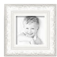 thumbnail image 1 of ArtToFrames 7" x 7" Majestic White Picture Frame, 7x7 inch Silver Wood Poster Frame (WOM-5198),  Pack, 1 of 3