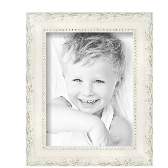 ArtToFrames 7" x 9" Classic White Picture Frame, 7x9 inch White Wood Poster Frame (WOM-5004), Pack