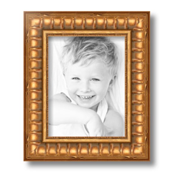 ArtToFrames 7" x 9" Gold Picture Frame, 7x9 inch Gold Wood Poster Frame (WOM-4293)