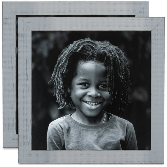 ArtToFrames 7" x 9" Grey Picture Frame, 7x9 inch Gray Wood Poster Frame (WOM-4594), 2 Pack