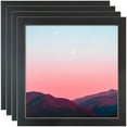thumbnail image 1 of ArtToFrames 7" x 9" Raw Edge Black Picture Frame, 7x9 inch Black MDF Poster Frame (WOM-4460), 4 Pack, 1 of 8