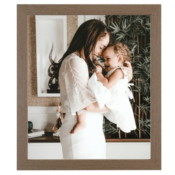 ArtToFrames 7x10" Brown Rustic Picture Frame, Brown Wood Poster Frame, with Regular Glass and 2 (FBPL-4844)