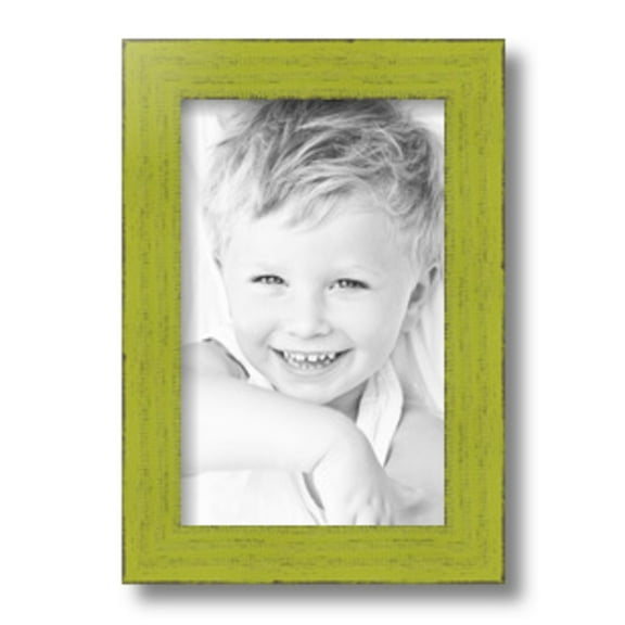 ArtToFrames 7x11" Modern Green Picture Frame, Green Wood Poster Frame, with Regular Glass and 2 (FBPL-4589)