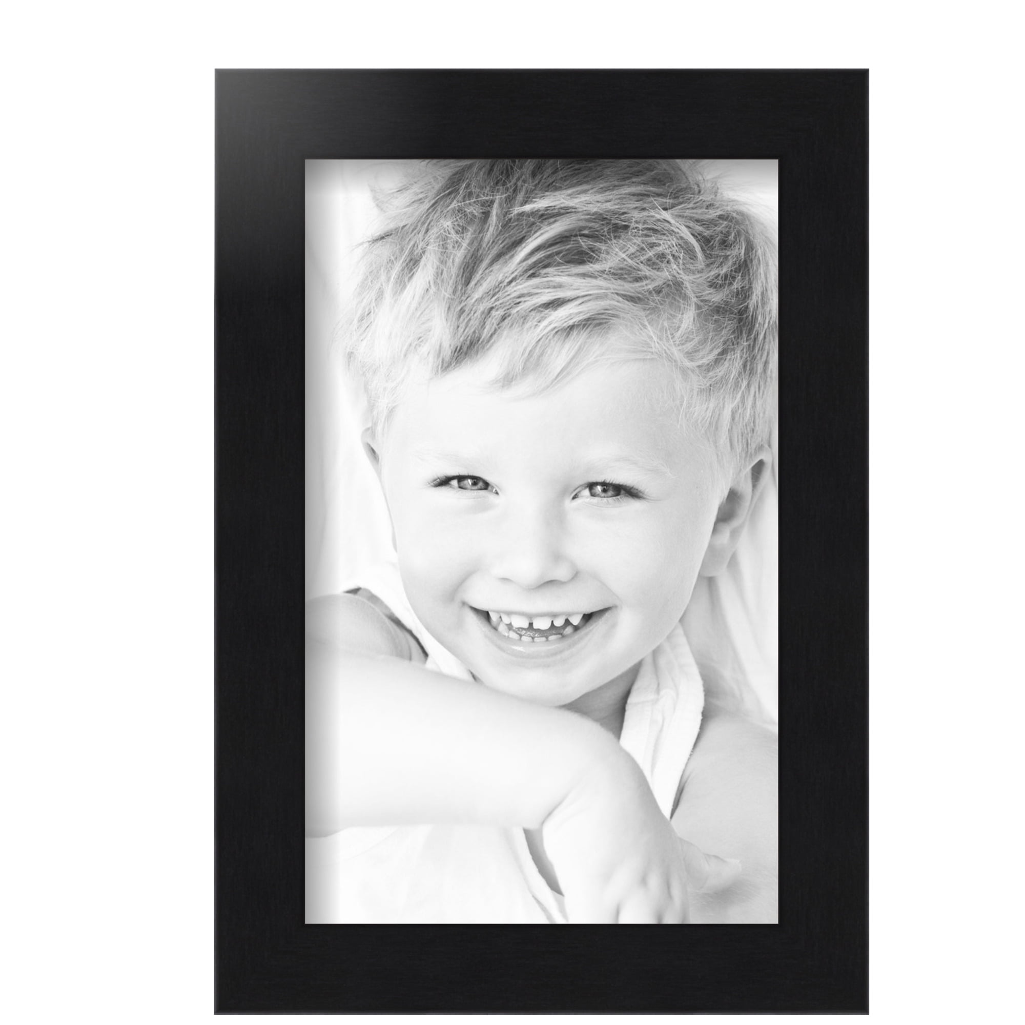 ArtToFrames 7x11 inch Black Steel Picture Frame, Black MDF Poster Frame ...