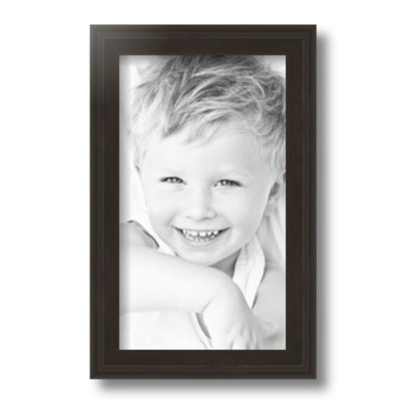ArtToFrames 7x12" Brown Picture Frame, Brown Wood Poster Frame, with Regular Glass and Foam Backing 3/16 inch (FBPL-4886)