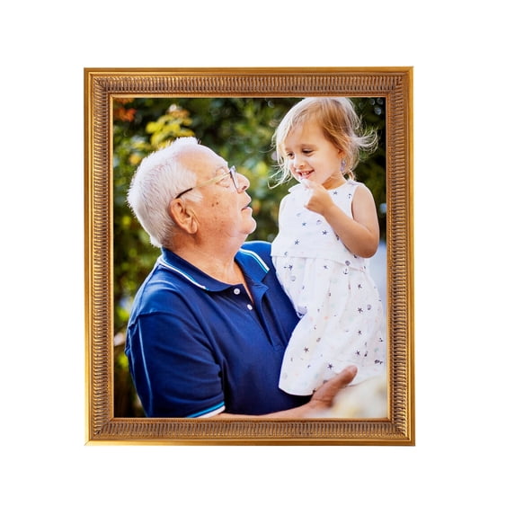 ArtToFrames 7x12" New Gold Picture Frame, Gold Wood Poster Frame, with Regular Glass and 2 (FBPL-4998)