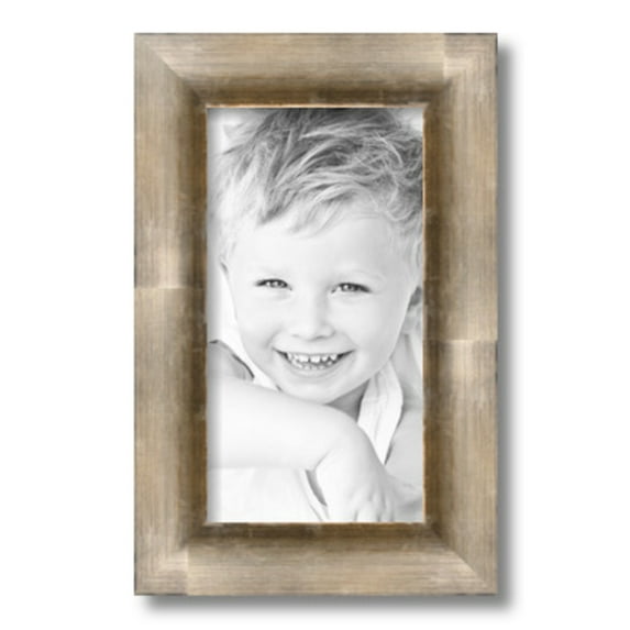 ArtToFrames 7x13" Antique Silver Picture Frame, Silver Wood Poster Frame, with Regular Glass and 2 (FBPL-4944)