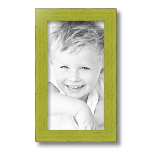 ArtToFrames 7x13" Modern Green Picture Frame, Green Wood Poster Frame, with Regular Glass and 2 (FBPL-4589)