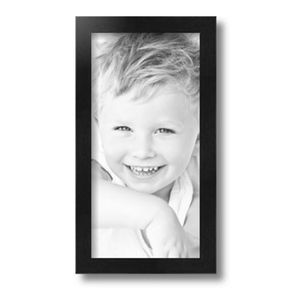 ArtToFrames 7x14" Black Picture Frame, Black Wood Poster Frame, with Regular Glass and Foam Backing 3/16 inch (FBPL-5141)