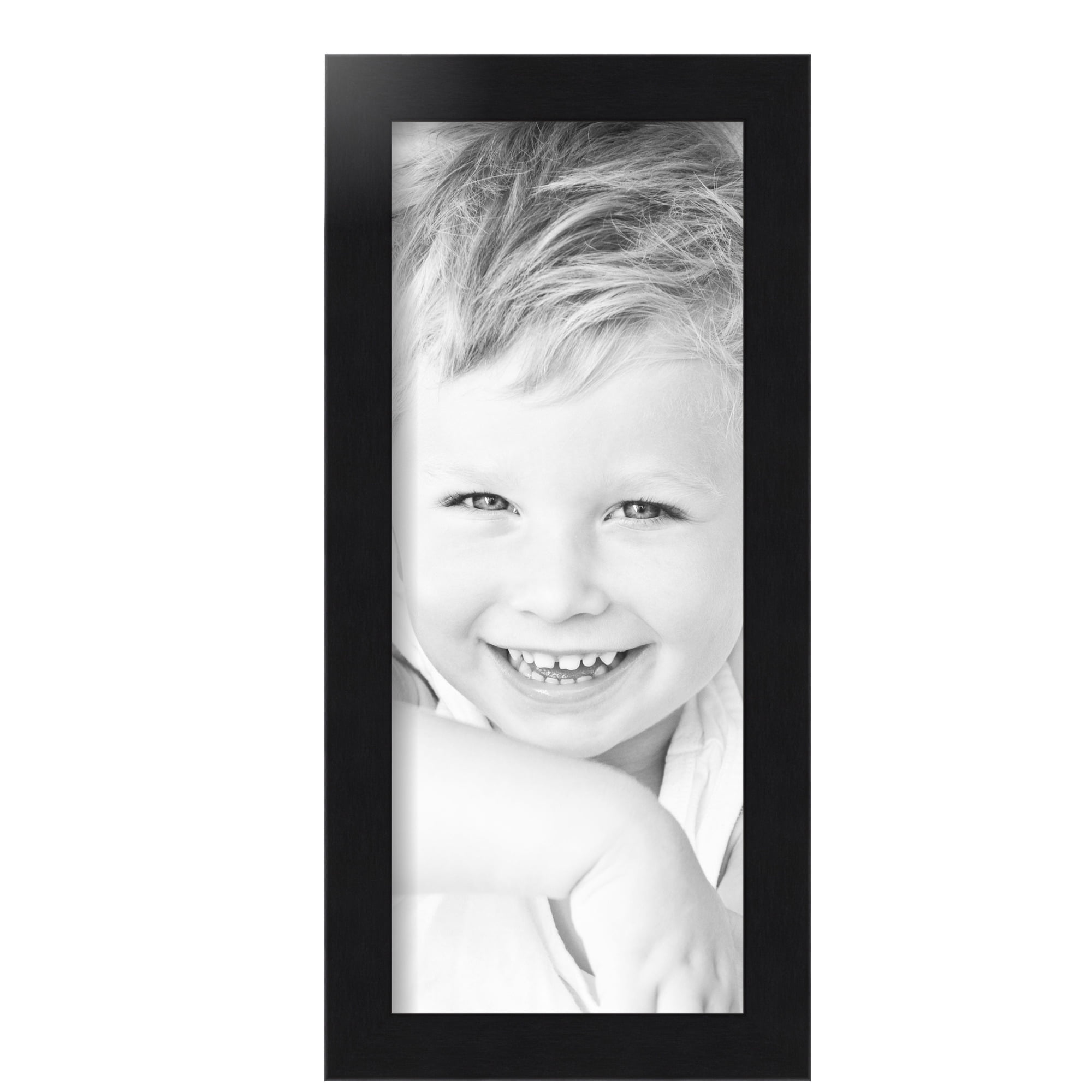 ArtToFrames 7x17 inch Black Steel Picture Frame, Black MDF Poster Frame ...