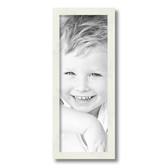 ArtToFrames 7x19 inch White Picture Frame, White 7" x 19" Wood Poster Frame (WOM-5140) 1234