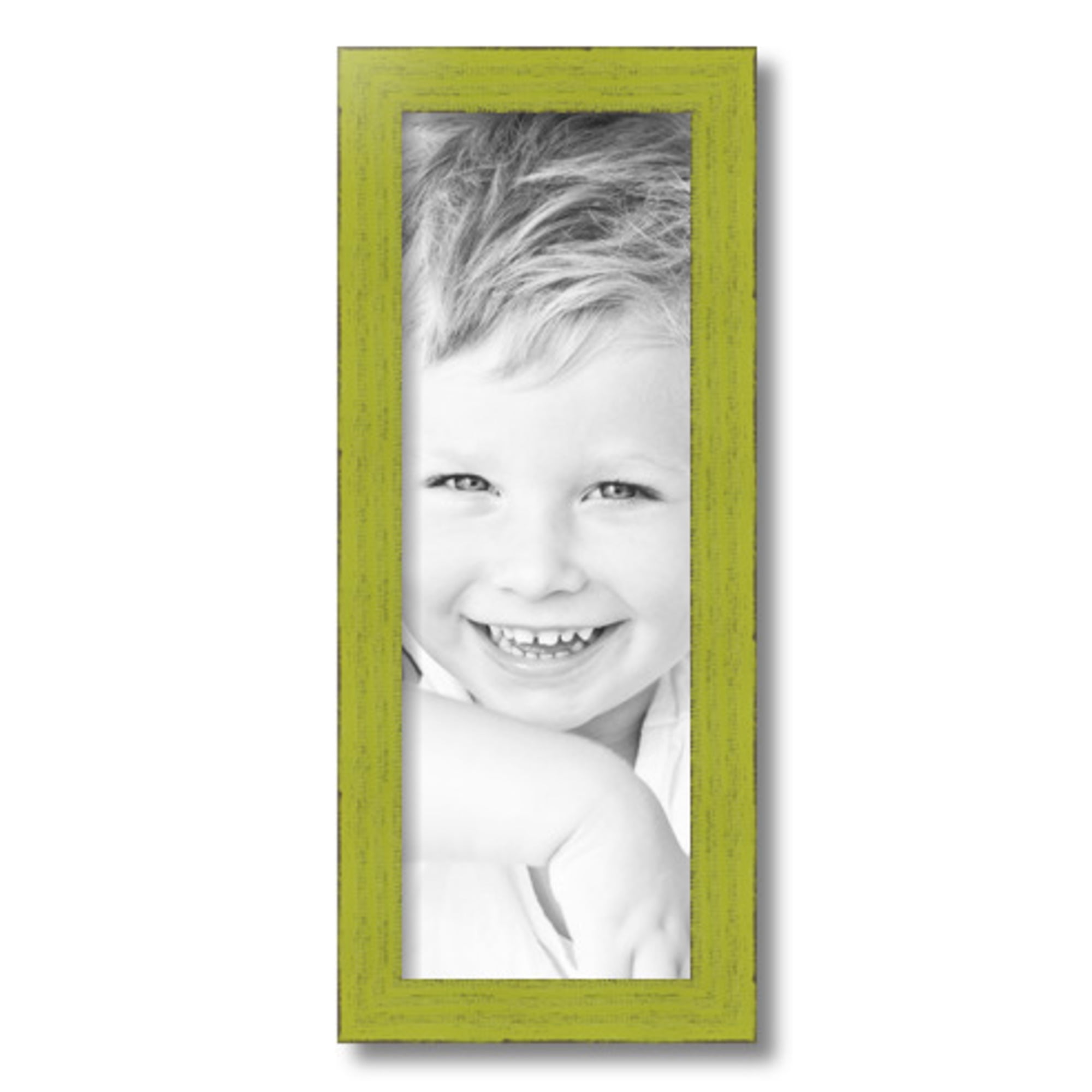 ArtToFrames 7x20" Modern Green Picture Frame, Green Wood Poster Frame