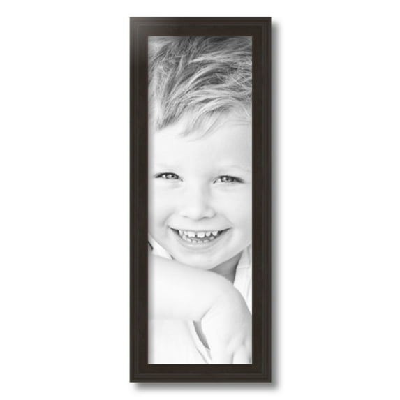 ArtToFrames 7x21" Brown Picture Frame, Brown Wood Poster Frame, with Regular Acrylic and Foam Backing 3/16 inch (FBPL-4886)