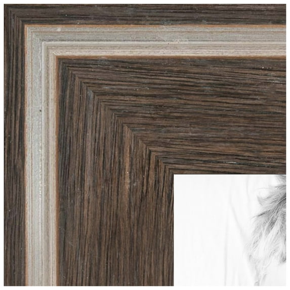 ArtToFrames 7x21 inch Contrast Grey Picture Frame, Gray Wood Poster Frame (4930)