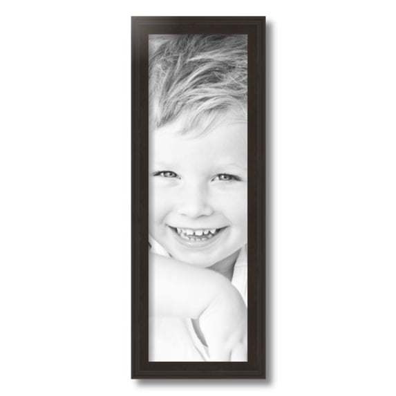 ArtToFrames 7x22" Brown Picture Frame, Brown Wood Poster Frame, with Regular Acrylic and 2 (FBPL-4886)
