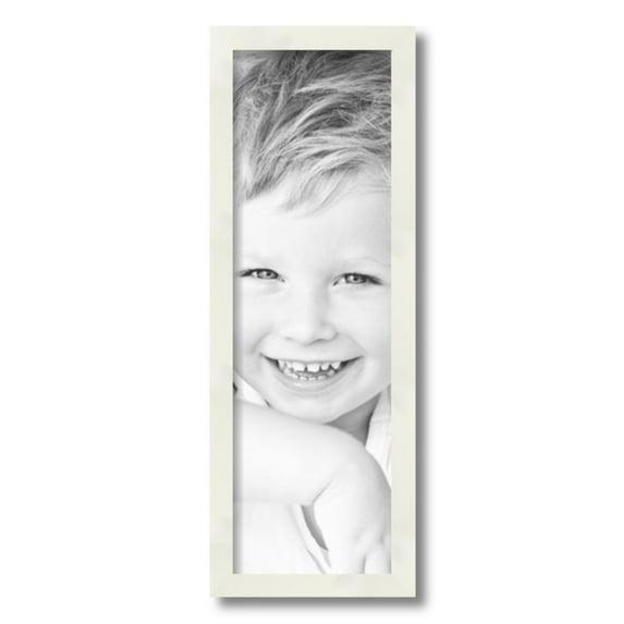 ArtToFrames 7x22" White Picture Frame, White Wood Poster Frame, with Regular Acrylic and Foam Backing 3/16 inch (FBPL-5140)