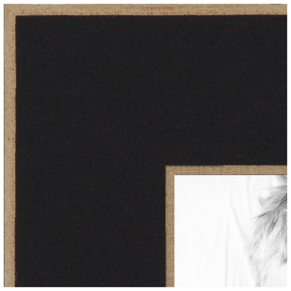 ArtToFrames 7x22 inch Raw Edge Black Picture Frame, Black MDF Poster Frame (4460)