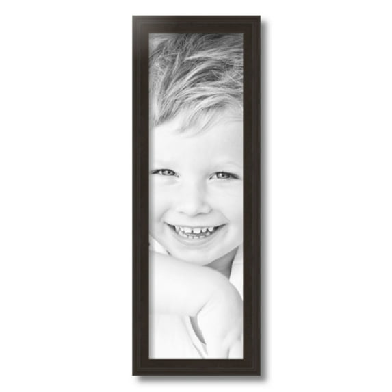 ArtToFrames 7x23" Brown Picture Frame, Brown Wood Poster Frame, with Regular Acrylic and 2 (FBPL-4886)