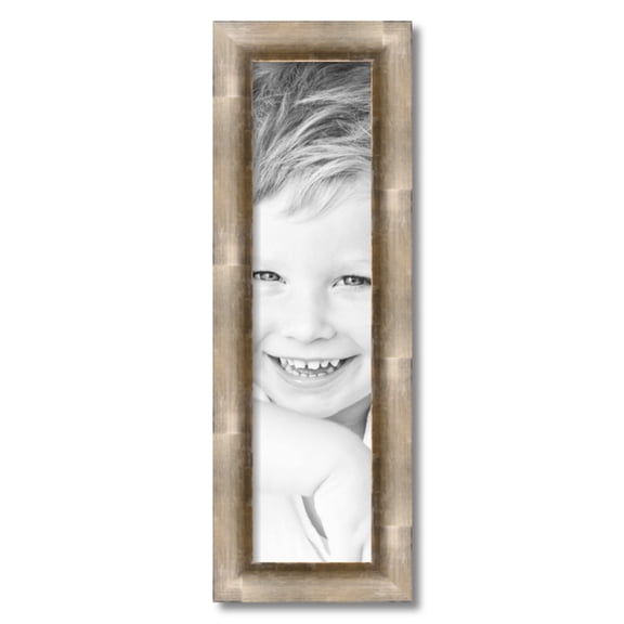 ArtToFrames 7x28" Antique Silver Picture Frame, Silver Wood Poster Frame, with Regular Acrylic and 2 (FBPL-4944)